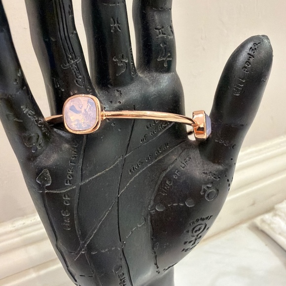 Coach EUC pink opalescent stones with rose gold bangle bracelet - Picture 6 of 6